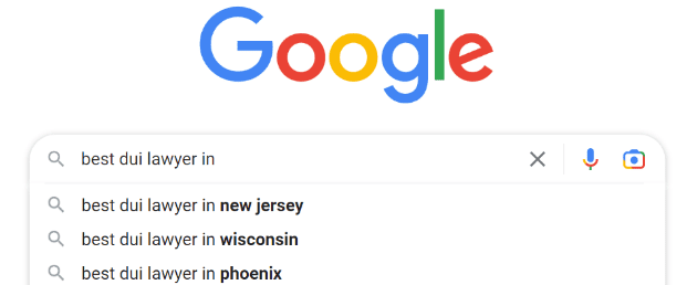 Google Suggest DUI Wisconsin