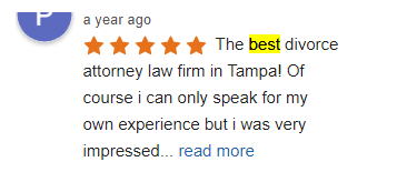 Review Best Divorce Lawyer Tampa