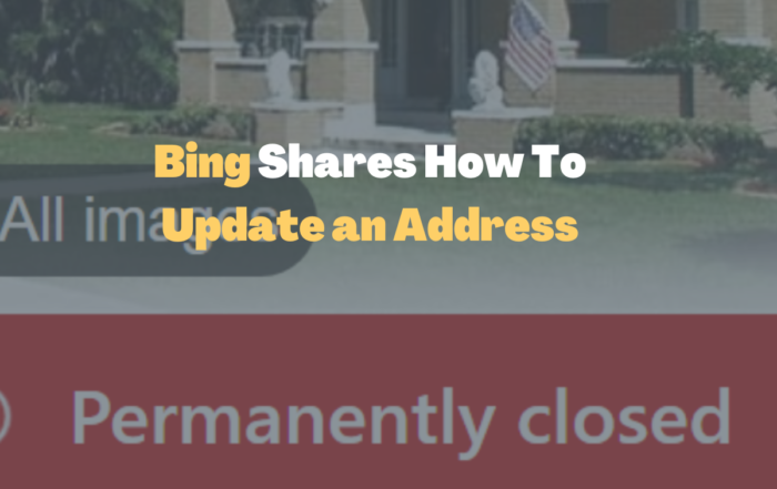 Update a Business Address on Bing
